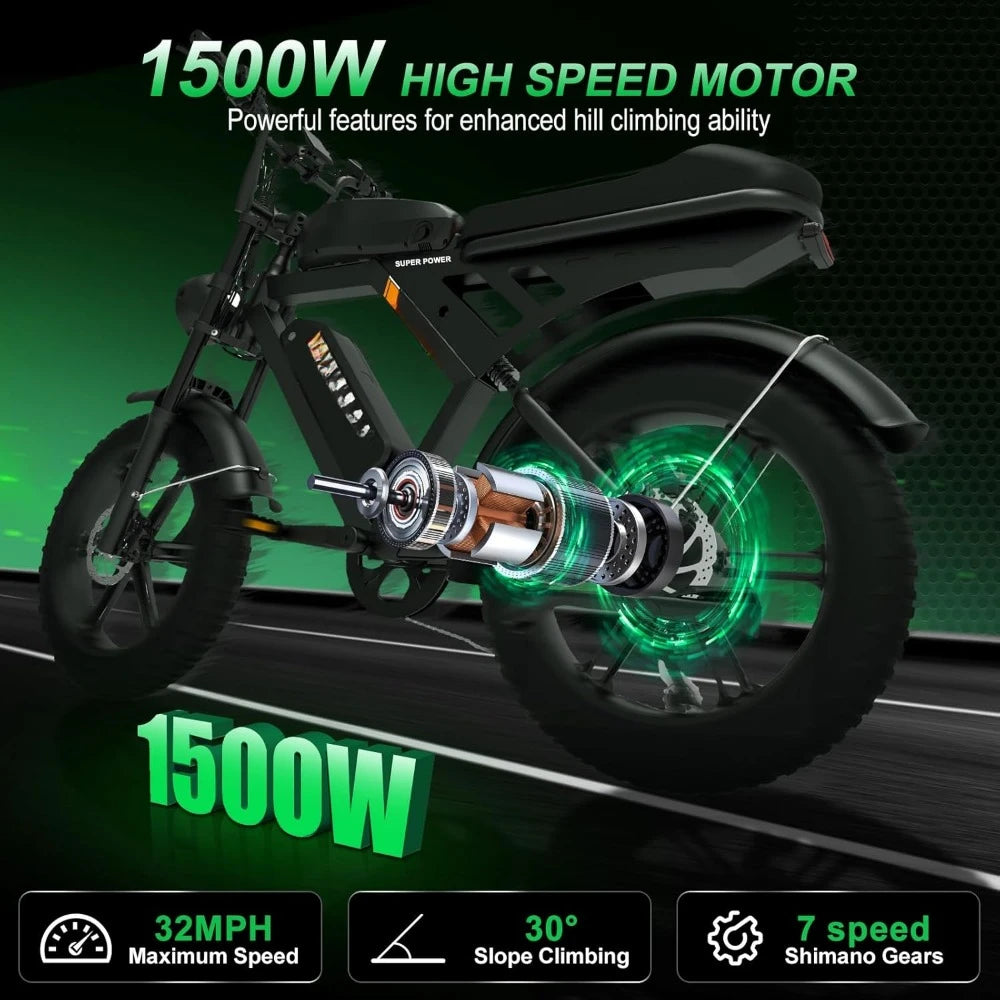 HOVCAN - 32MPH 28MPH Electric Bike