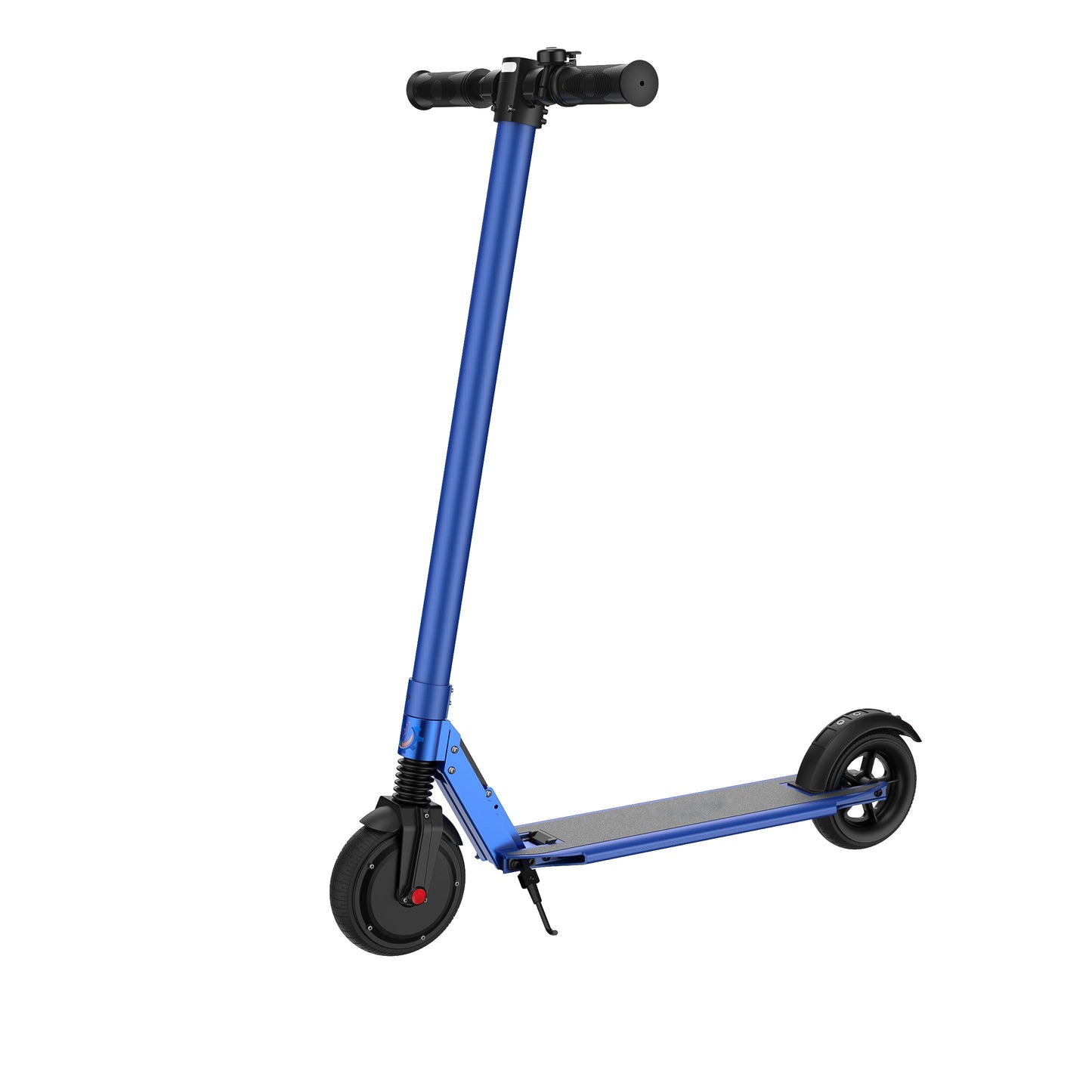 A black COROMA electric scooter with a front suspension system, displayed against a white background.