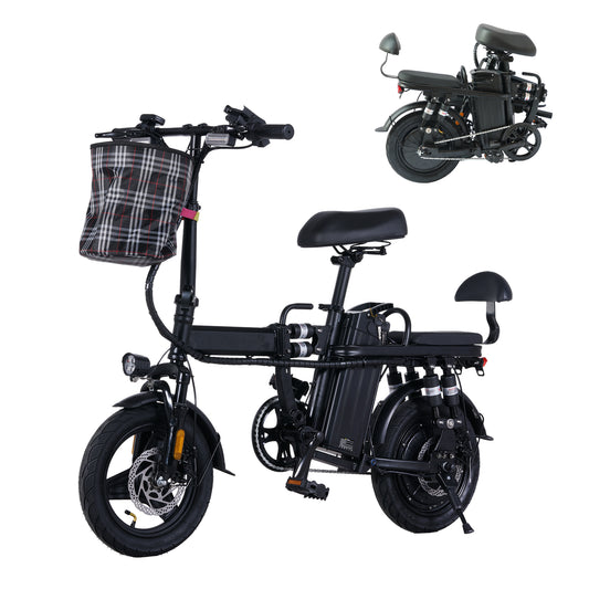 A9 Nature E-Bike 14" Foldable Electric Bicycle – 500W Motor, 48V 15AH Battery