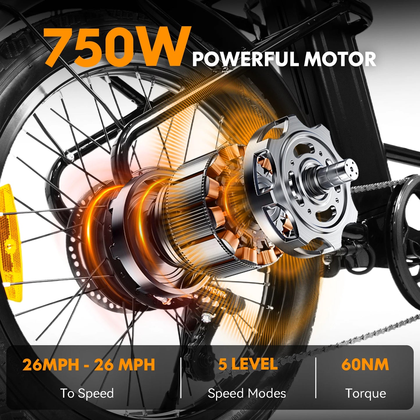 HEZZO - Grocery Ebike - 750W Motor Adjustable Electric Bike