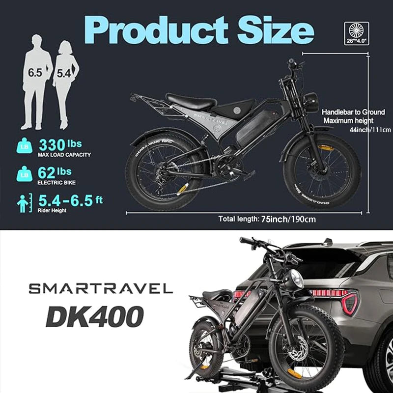 SMARTRAVEL [HEZZO] - 1000W 28mph Electric Bike