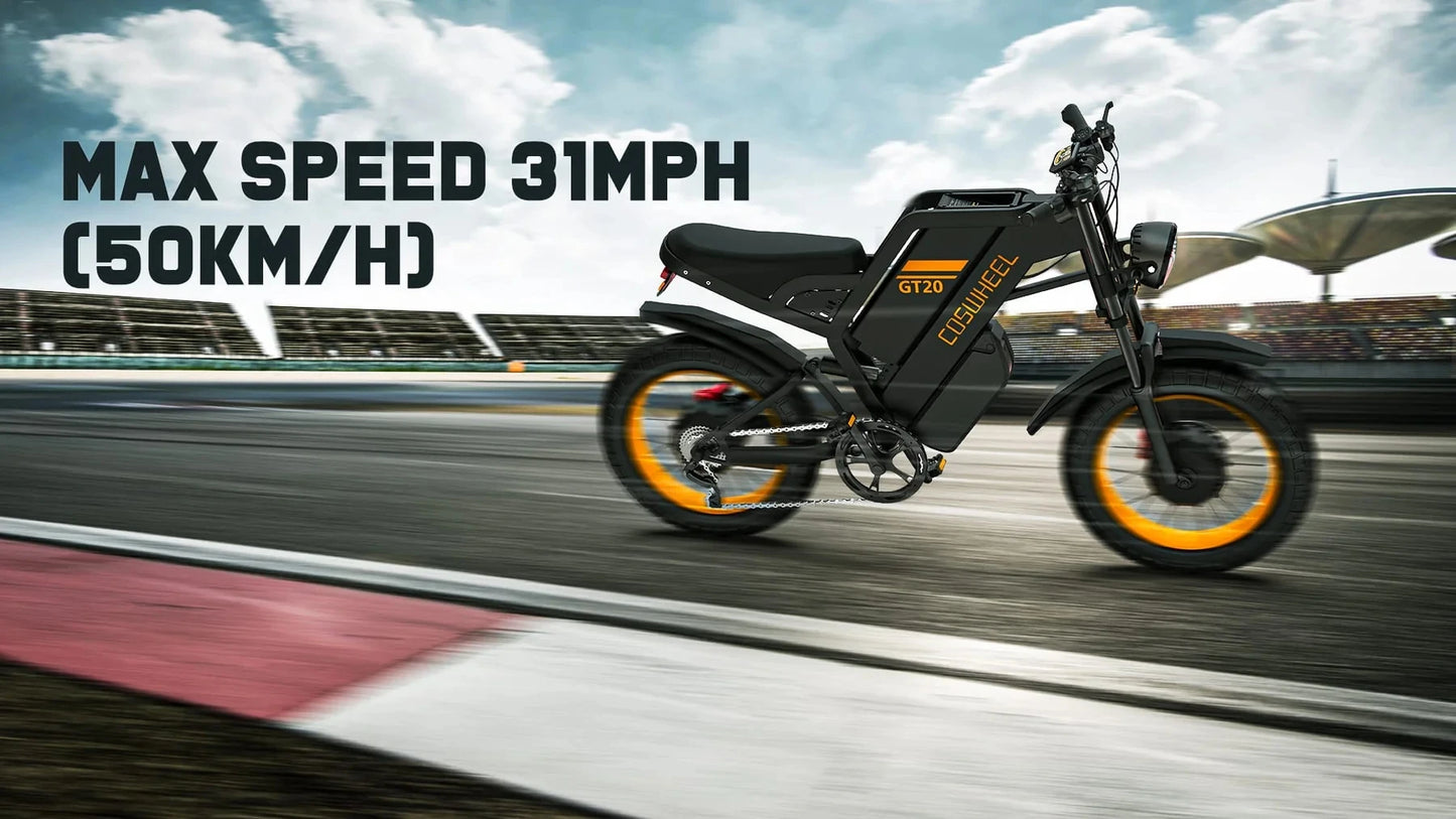 COSWHEEL - Electric bike GT20 1500W, GT20 Max 2000W(Most Powerfull) & GT20 Pro 3000W